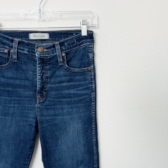[Madewell] Dark Hayes Wash 10" High Rise Skinny Jeans Stretch Denim Size 26 - Picture 4 of 11